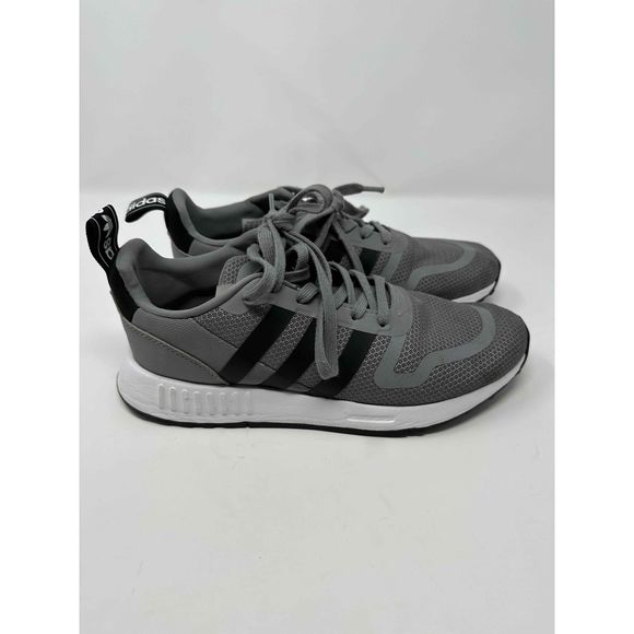 Adidas Mens Gray Lace-Up Sneakers Size 8 - Picture 4 of 6